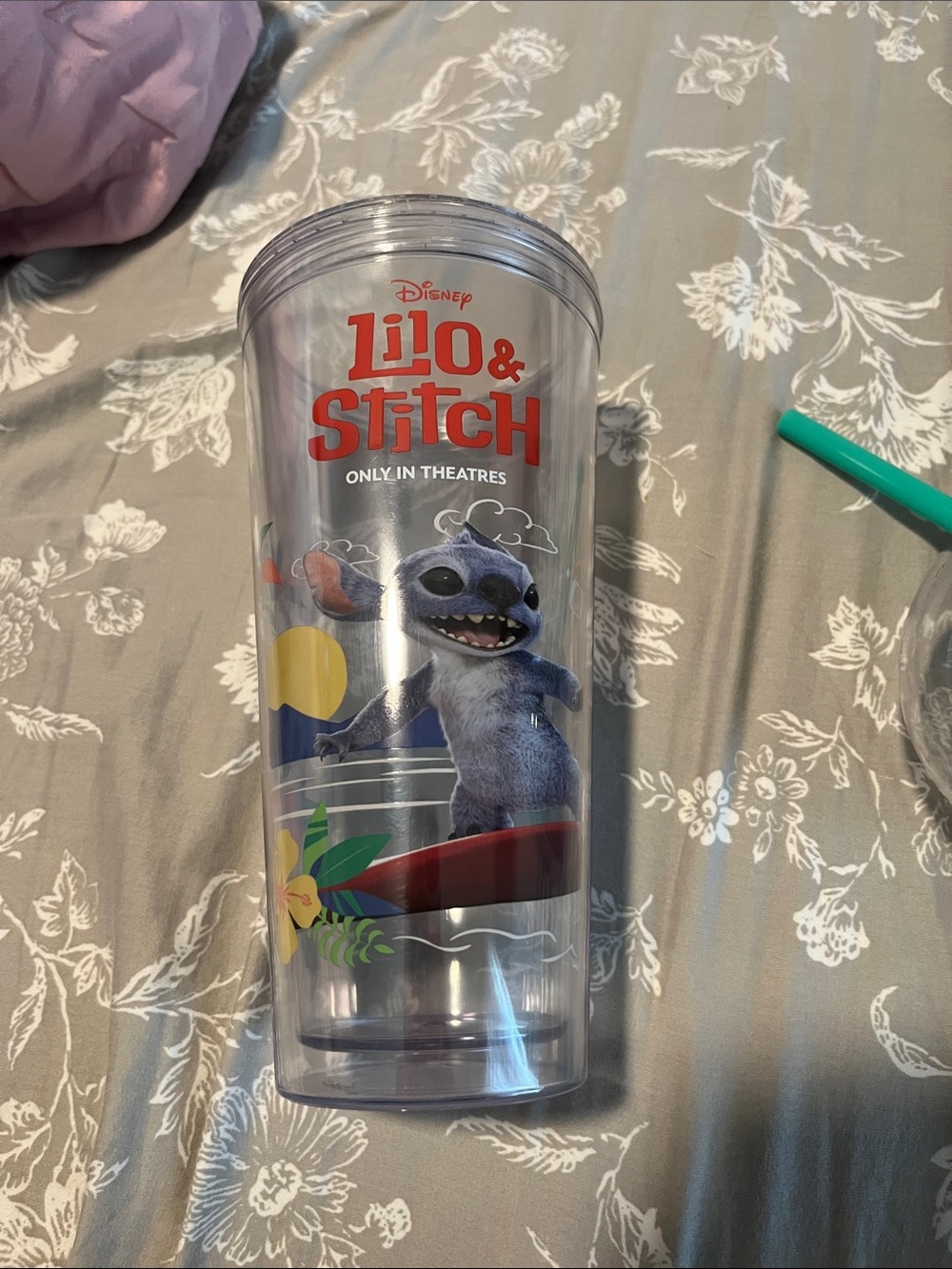 limited live action movie Disney Lilo & Stitch Clear Tumbler with topper